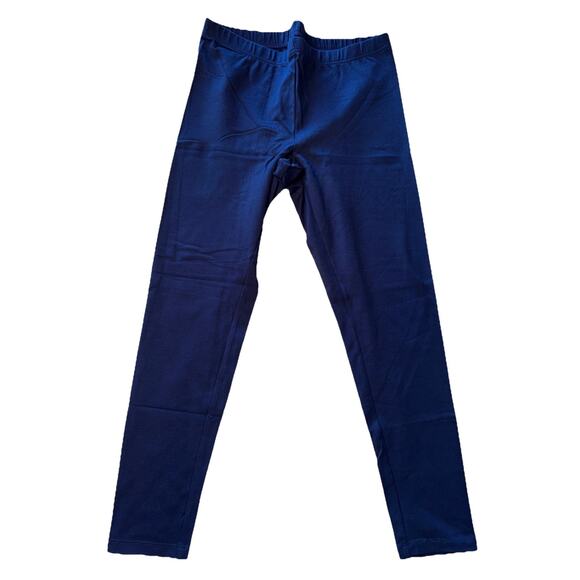Lands' End Cotton Leggings Girls' Plus Size XL (14+ - 16+) Deep Sea Navy Blue - Picture 1 of 5